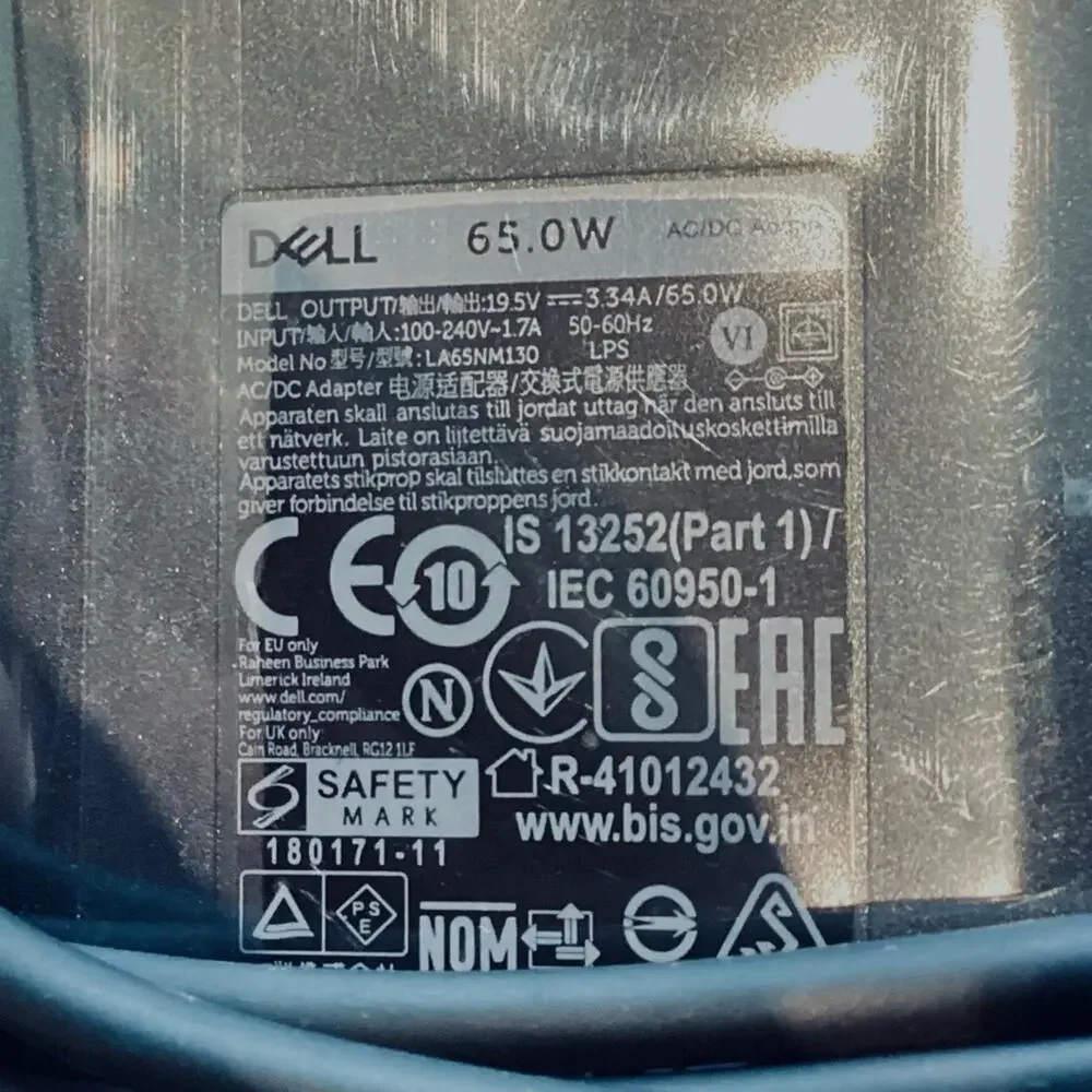 Dell 65W Replacement AC Adapter